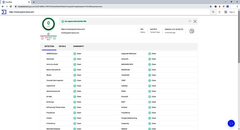 Phishing MPS – Virus Total non identifica Phishing MPS - Virus Total non identifica