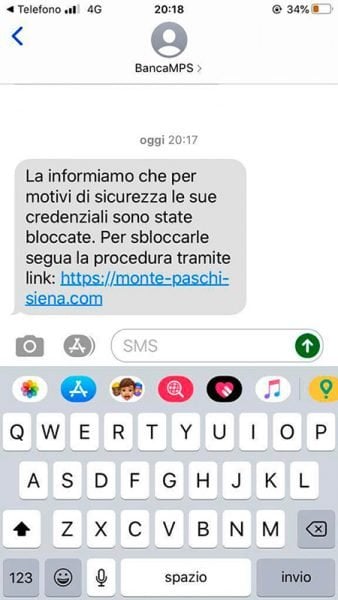 banca MPS sms phishing smish banca MPS sms phishing smish