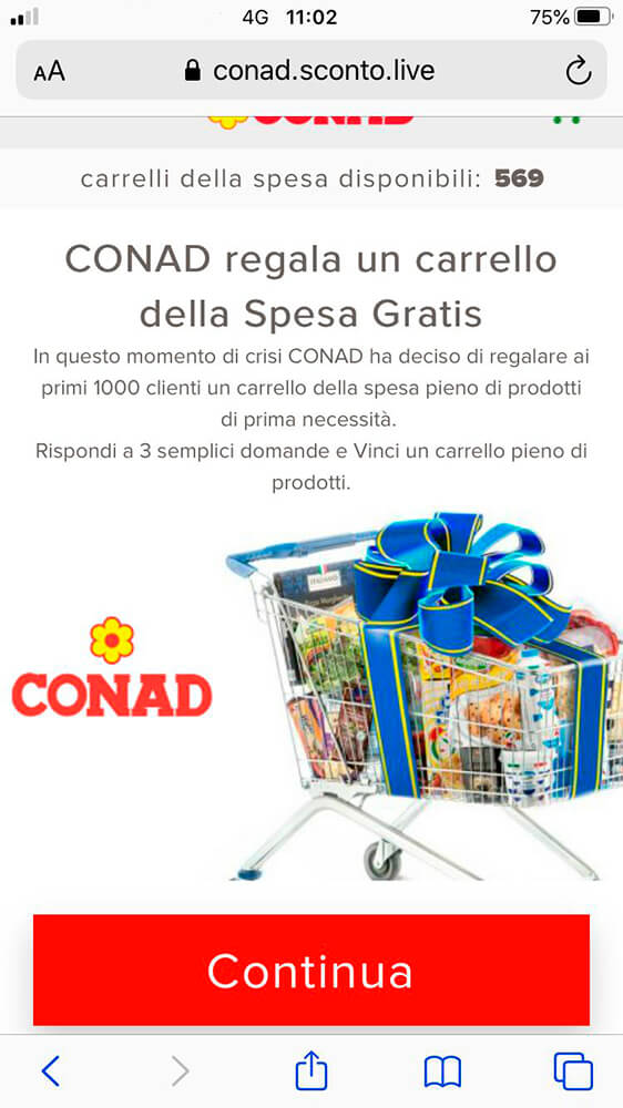 conad sconto live truffa phishing conad sconto live truffa phishing