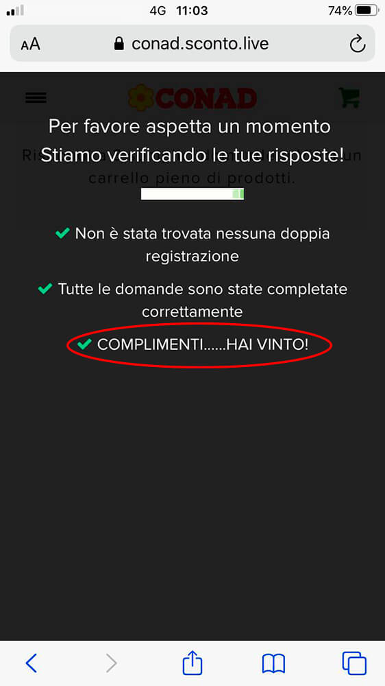 hai vinto spesa conad gratis truffa hai vinto spesa conad gratis truffa