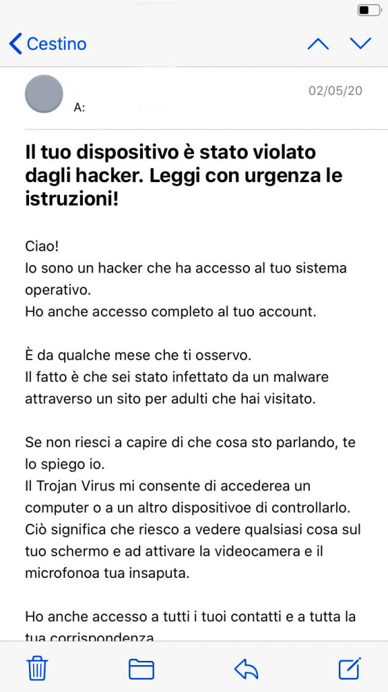 il tuo dispositivo è stato attaccato il tuo dispositivo è stato attaccato