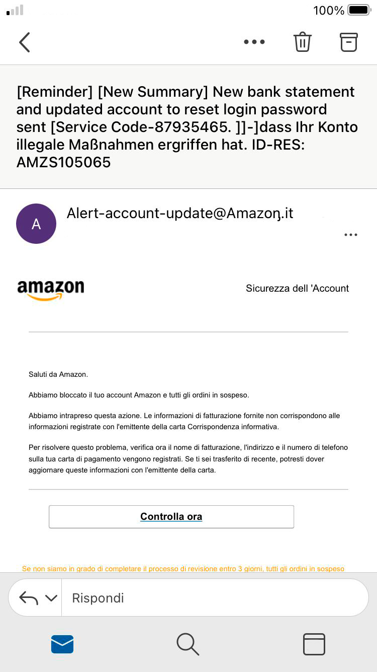 alert account amazon sito ingannevole alert account amazon sito ingannevole
