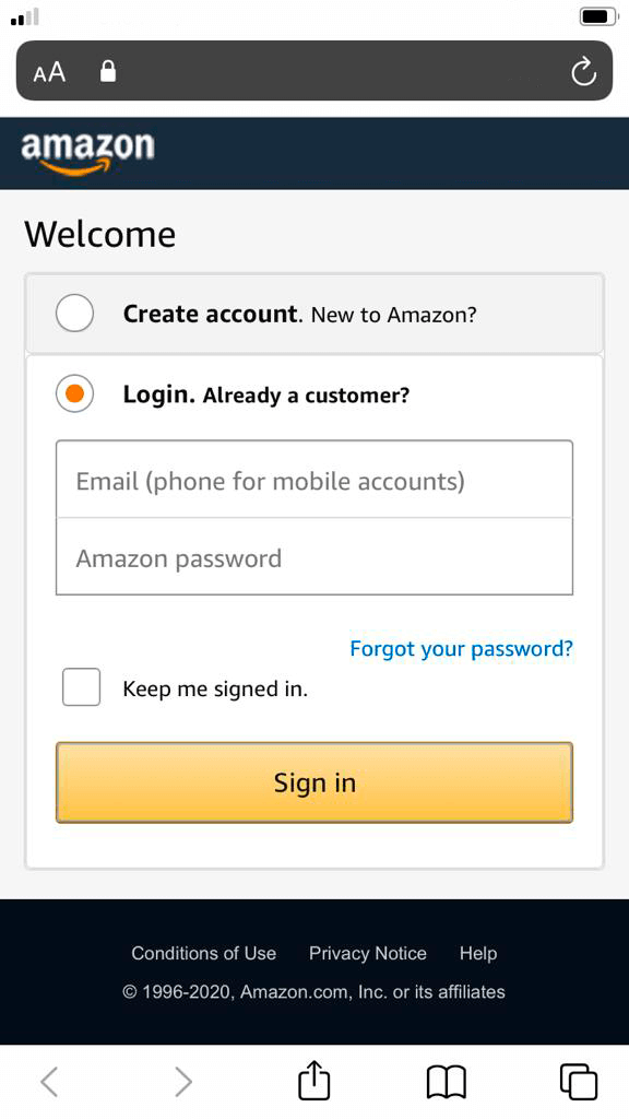 login fake amazon login fake amazon