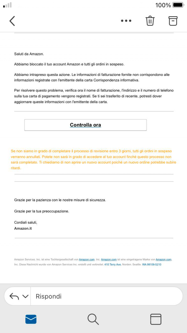 ordini in sospeso verranno annullati fake ordini in sospeso verranno annullati fake
