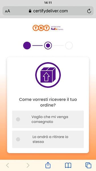 come vorresti ricevere il tuo ordine messaggio fasullo come vorresti ricevere il tuo ordine messaggio fasullo