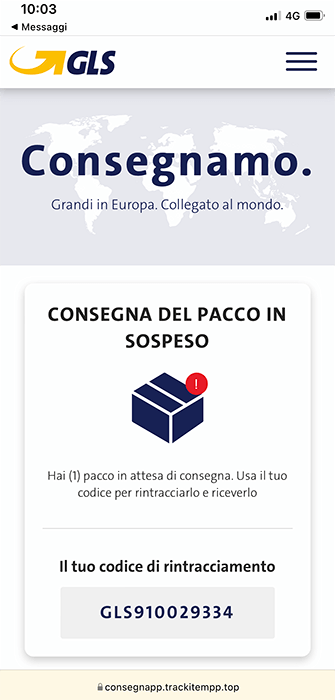 Il tuo pacco e stato trattenuto presso il nostro centro di spedizione – pag 1 Il tuo pacco e stato trattenuto presso il nostro centro di spedizione - pag 1