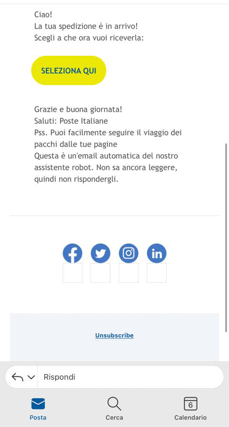 Ciao la tua spedizione è in arrivo Ciao la tua spedizione è in arrivo