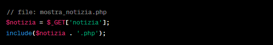 esempio remote file inclusion