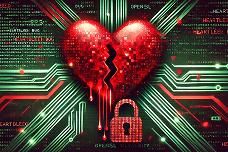Heartbleed bug vulnerability
