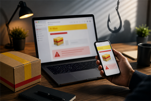 DHL: il tuo pacco è in giacenza? Verifica prima di cliccare dhl pacco in giacenza truffa phishing