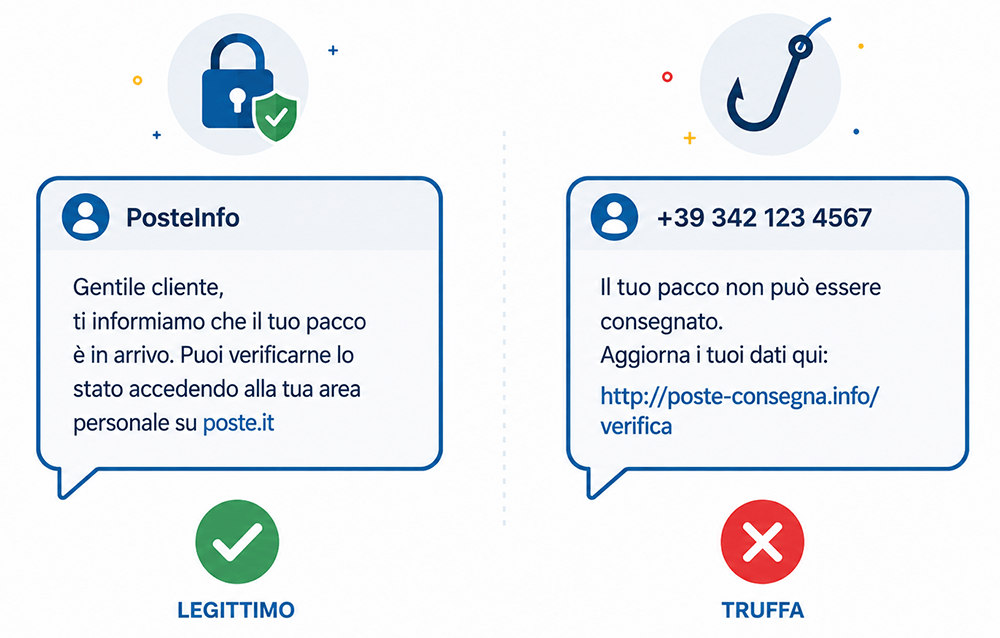 riconoscere sms truffa poste italiane