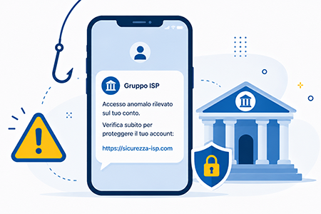 sms truffa gruppo isp smishing bancario SMS truffa Gruppo ISP: esempio di smishing bancario che finge un accesso anomalo
