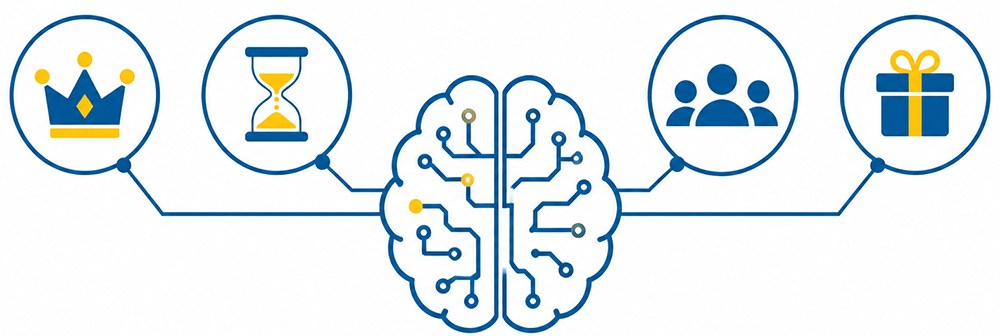 I cinque bias cognitivi sfruttati dal mind hacking: autorità, urgenza, riprova sociale, reciprocità e fiducia bias cognitivi mind hacking infografica