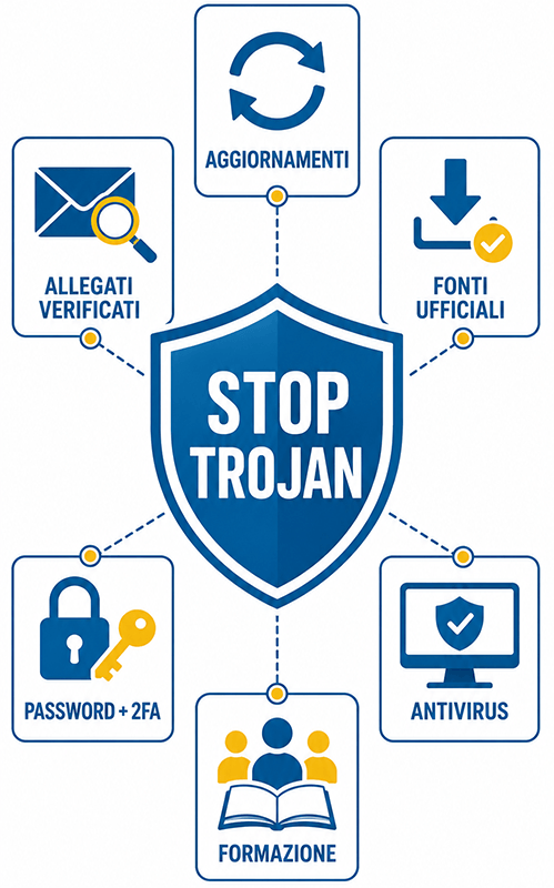 prevenire trojan infografica