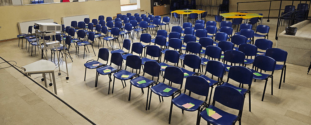 Aula predisposta per la formazione Digitale Senza Trappole all'IC di Porto Mantovano
